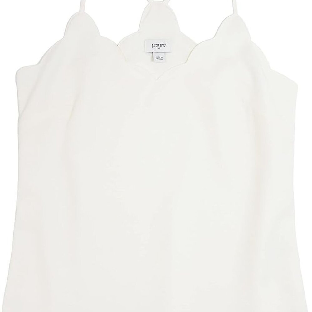 J. Crew Factory Store Scalloped Camisole | Size 12 | Ivory